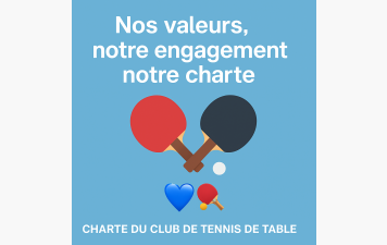 🆕 La Charte du Club est en ligne ! 🏓💙