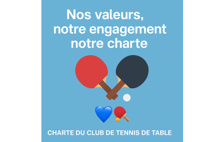 🆕 La Charte du Club est en ligne ! 🏓💙